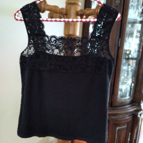 Carroll Reed Tops - Carroll Reed, Elegant sleeveless black top, cotton 100 %,size - XL